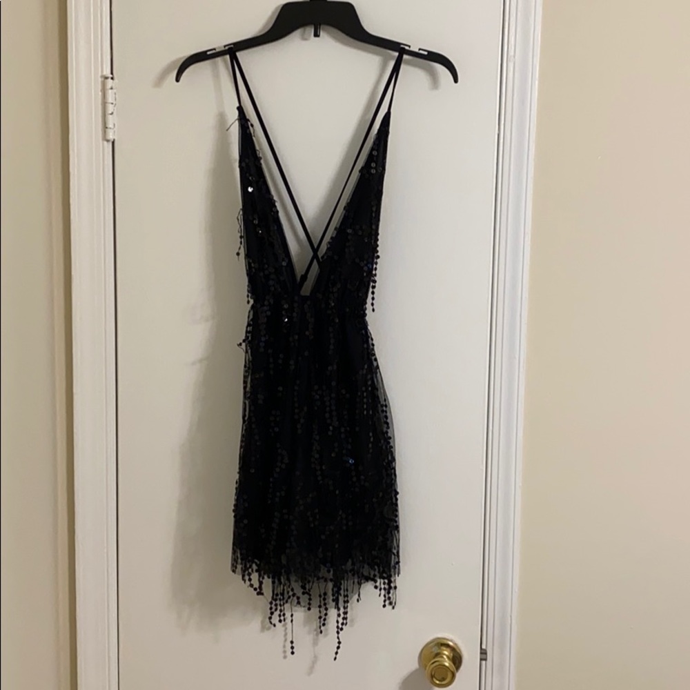 Black sparkly sequin dress